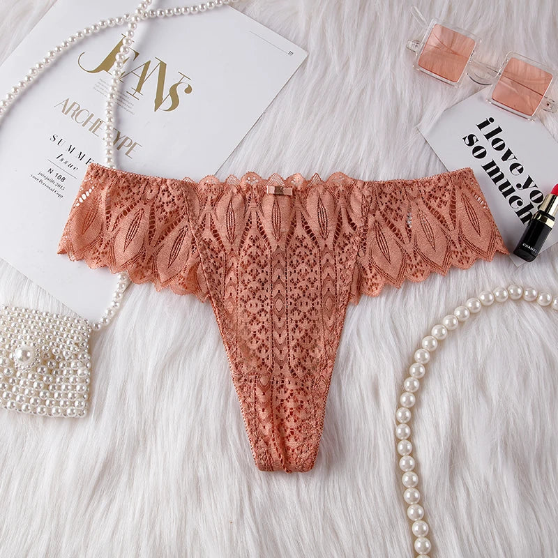 Lingerie Renda Transparente Feminina Cintura Baixa Sexy
