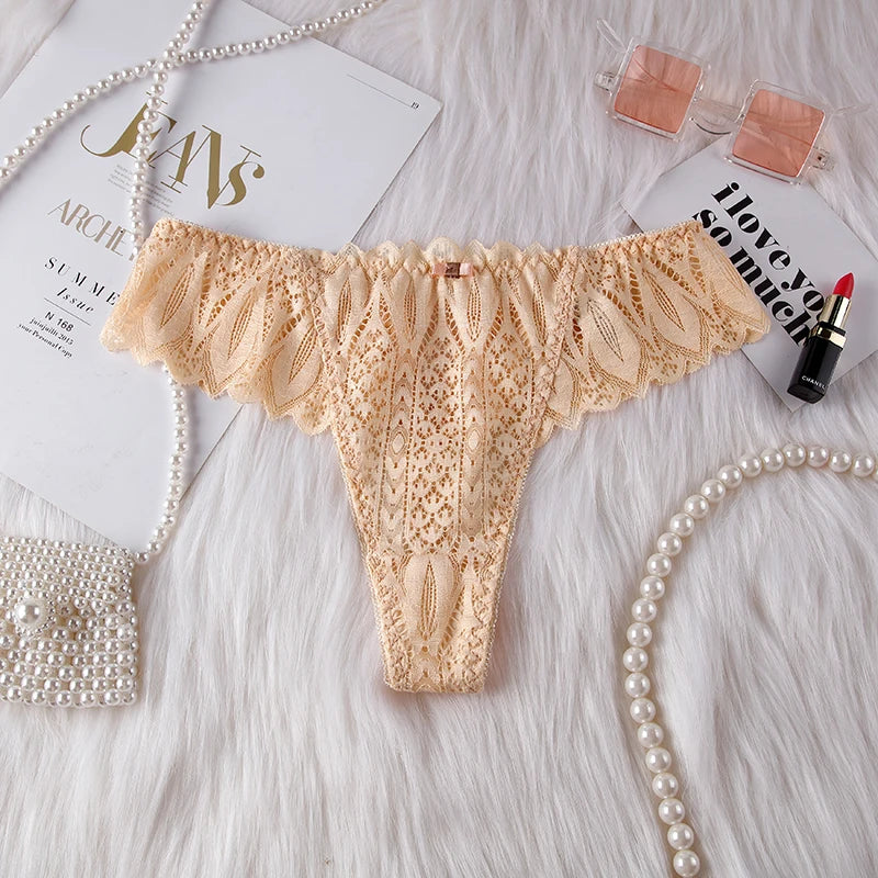 Lingerie Renda Transparente Feminina Cintura Baixa Sexy