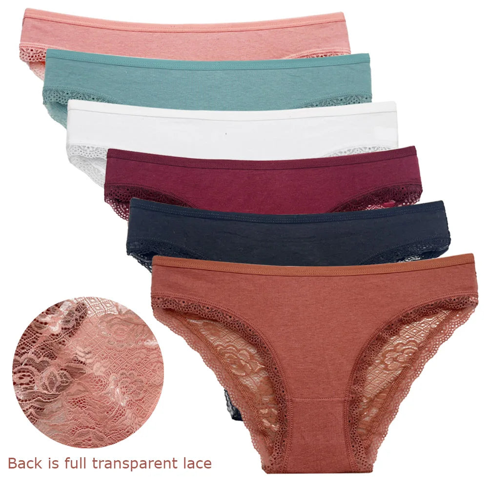 Calcinha Feminina Renda Sexy em Algodão Delicado