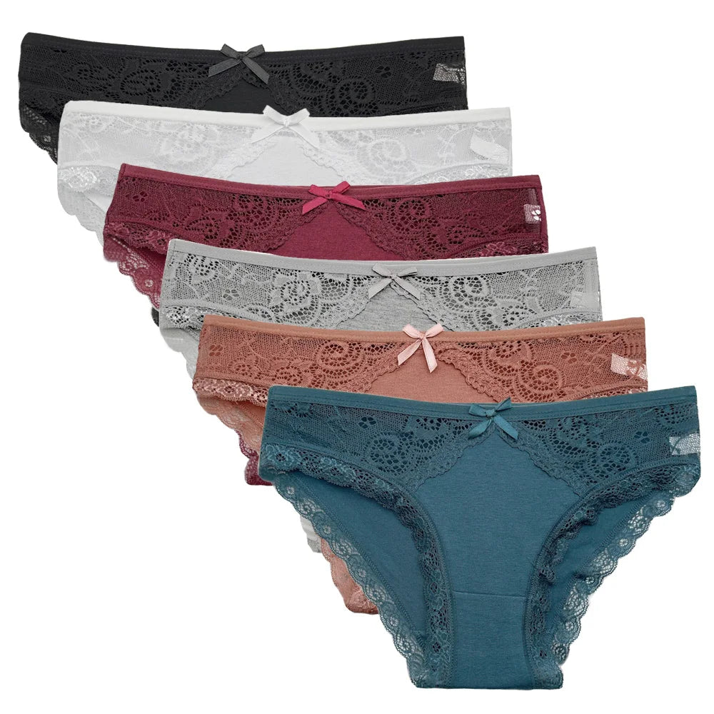 Calcinha Feminina Renda Sexy em Algodão Delicado
