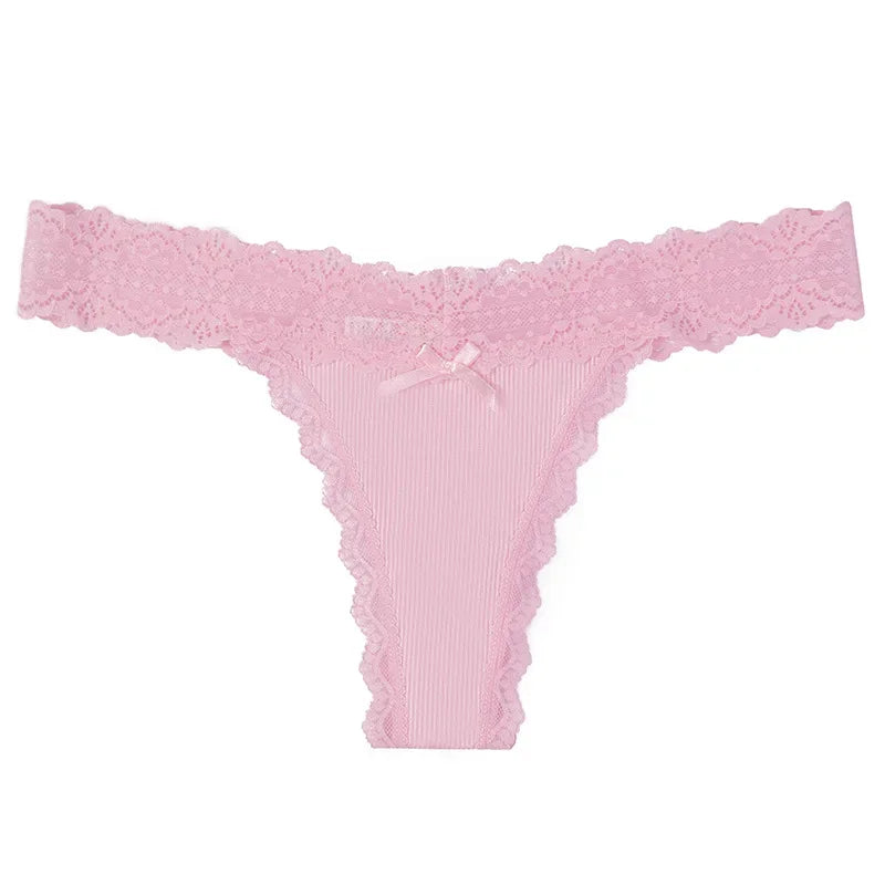 Calcinha Feminina Floral Renda Cintura Baixa Ultra Fino Respirável