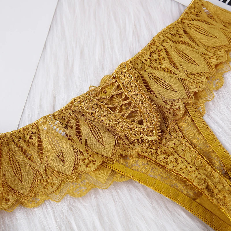 Lingerie Renda Transparente Feminina Cintura Baixa Sexy