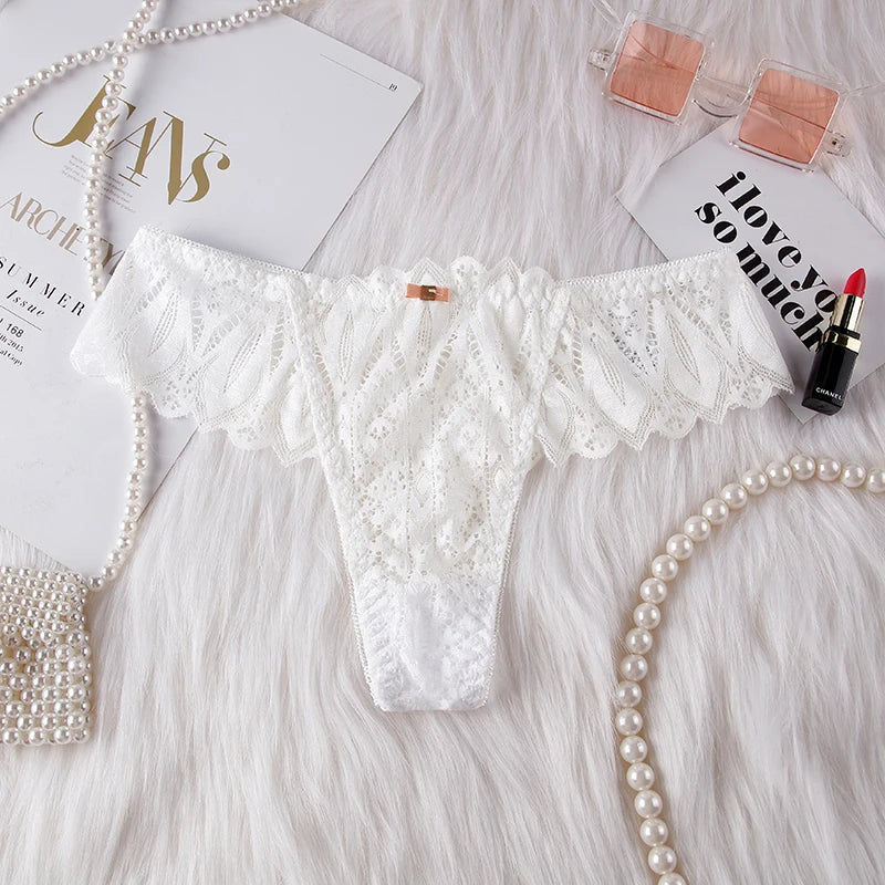 Lingerie Renda Transparente Feminina Cintura Baixa Sexy