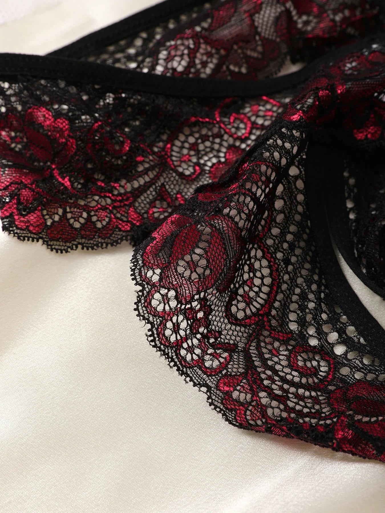 Renda Sexy Malha intima Confortável Cintura Baixa