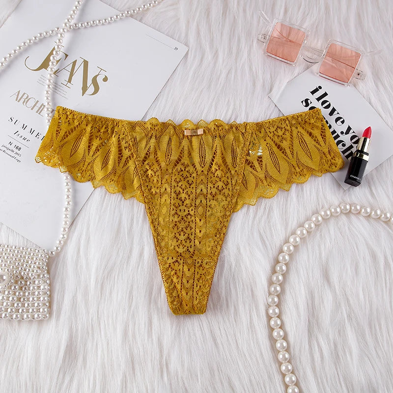 Lingerie Renda Transparente Feminina Cintura Baixa Sexy