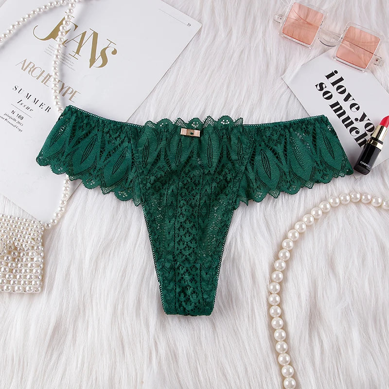 Lingerie Renda Transparente Feminina Cintura Baixa Sexy