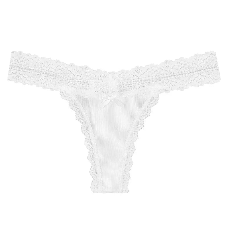 Calcinha Feminina Floral Renda Cintura Baixa Ultra Fino Respirável