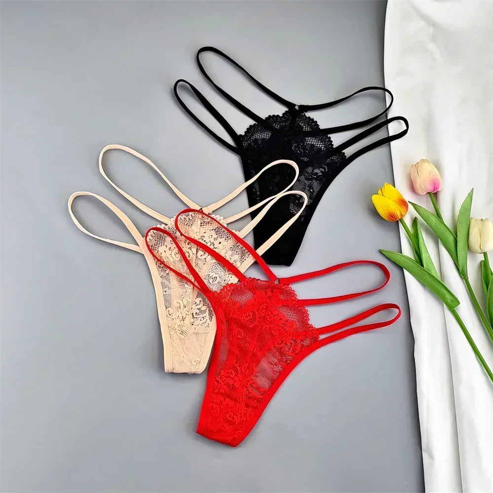 Calcinha Renda Cinta Dupla Cintura Baixa Sexy