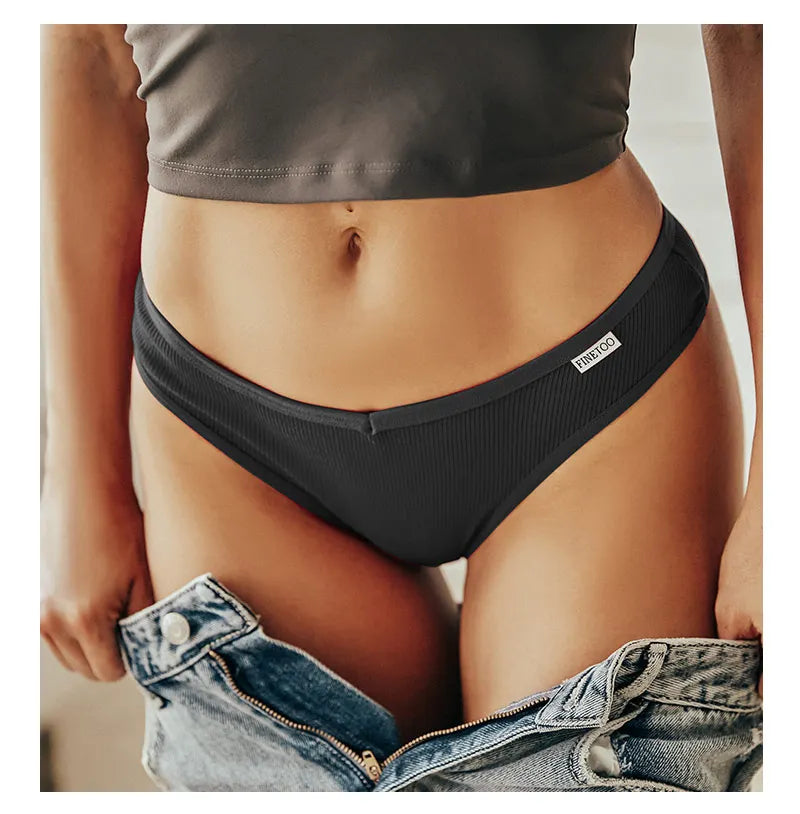 Lingerie 5 Pçs  Calcinha Feminina de Algodão