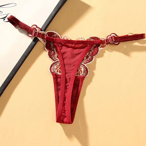 Calcinha feminina em Renda Borboleta Malha Ajustável