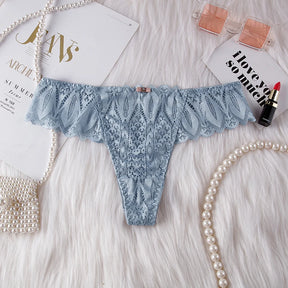Lingerie Renda Transparente Feminina Cintura Baixa Sexy
