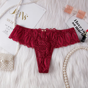 Lingerie Renda Transparente Feminina Cintura Baixa Sexy