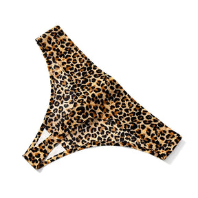 Calcinha Leopardo Feminina Sem Costura 1/3 PÇS Respirável Aconchegante