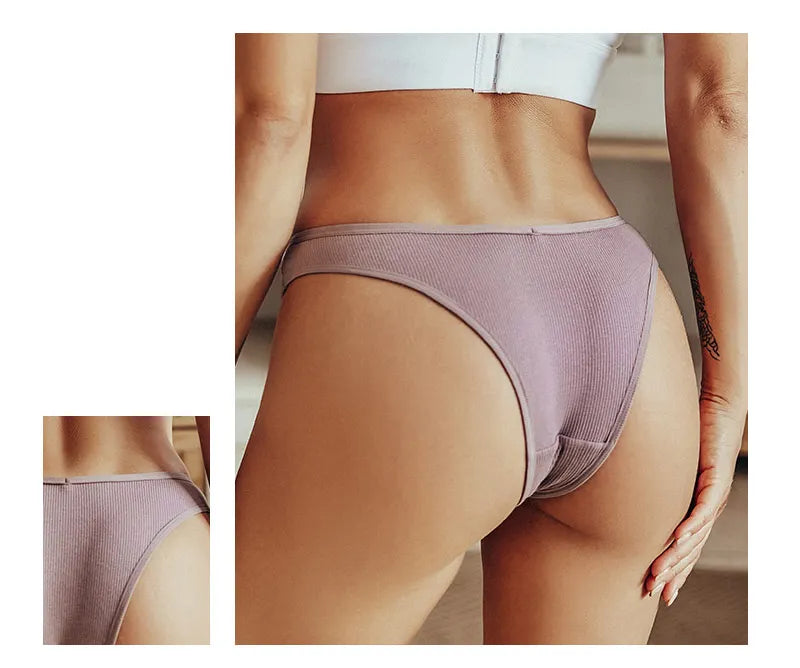 Lingerie 5 Pçs  Calcinha Feminina de Algodão
