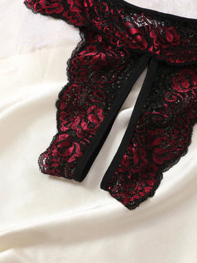 Renda Sexy Malha intima Confortável Cintura Baixa