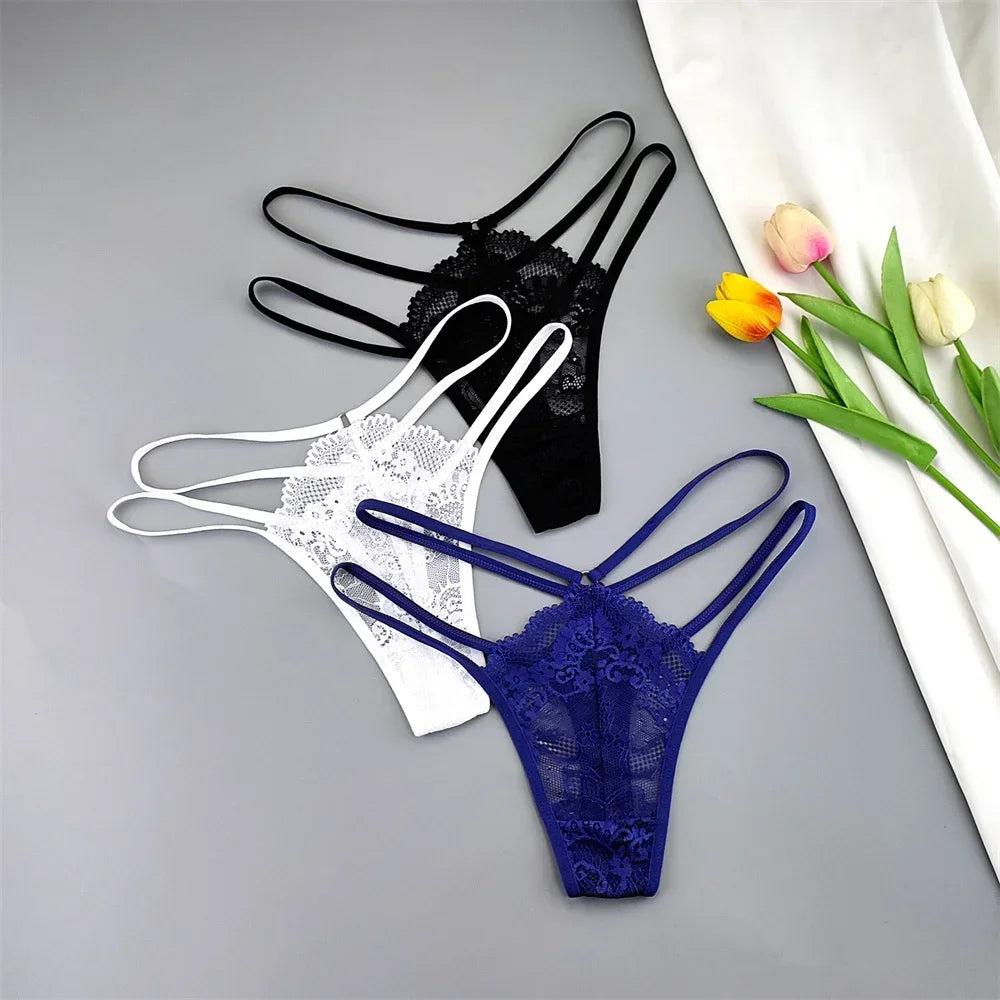 Calcinha Renda Cinta Dupla Cintura Baixa Sexy