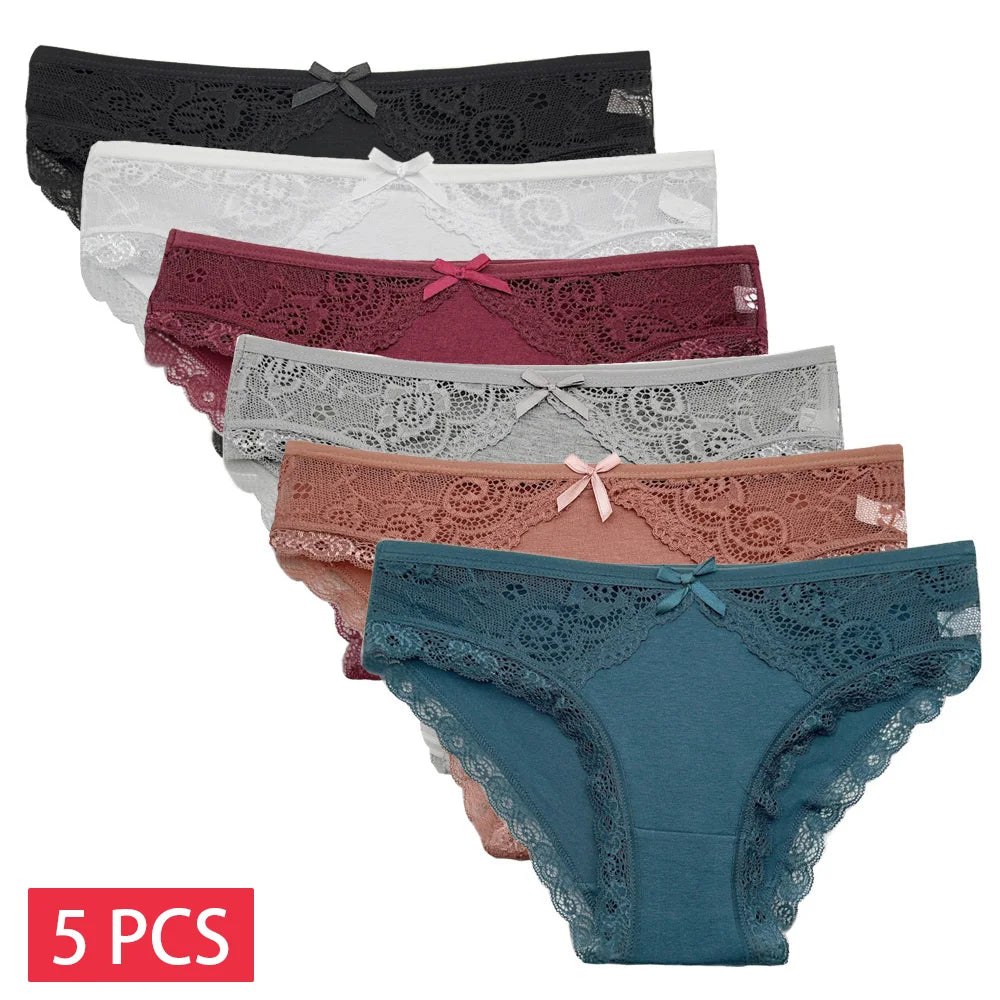 Calcinha Feminina Renda Sexy em Algodão Delicado