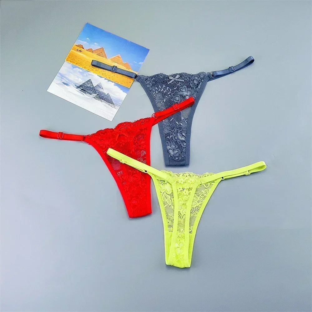 Calcinha Feminina Renda Ajustável Cintura Baixa