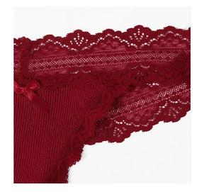 Calcinha Feminina Floral Renda Cintura Baixa Ultra Fino Respirável