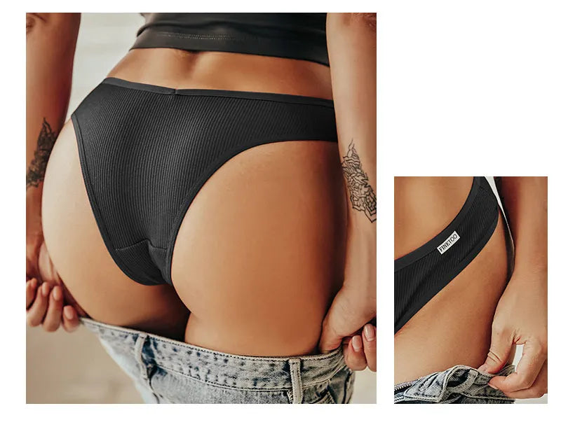 Lingerie 5 Pçs  Calcinha Feminina de Algodão