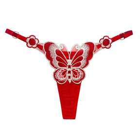 Calcinha feminina em Renda Borboleta Malha Ajustável